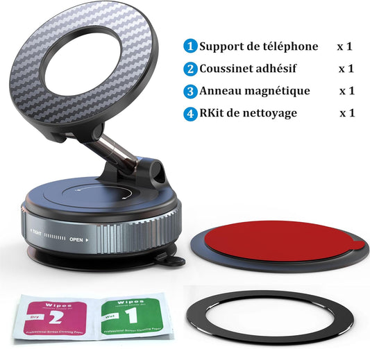 Support magnétique rotatif 360° pour voiture